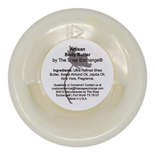 The Soap Exchange Body Butter - Cherry Almond Scent - Hand Crafted 4 Fl Oz / 120 Ml Natural Artisan Skin Care, Shea Butter, Aloe Vera, Nourish, Moisturize, & Protect. Made In The Usa. #TOP2