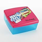 Fit & Fresh Kids Lunch POD with Removable Lid Ice Pack, Aqua / Pink