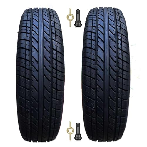 2pcs 135/70R13 All Season Tires, Puncture Resistant Run Flat Tire with Black Sidewall, Load Index 68, Speed Rating Q for Compact Cars