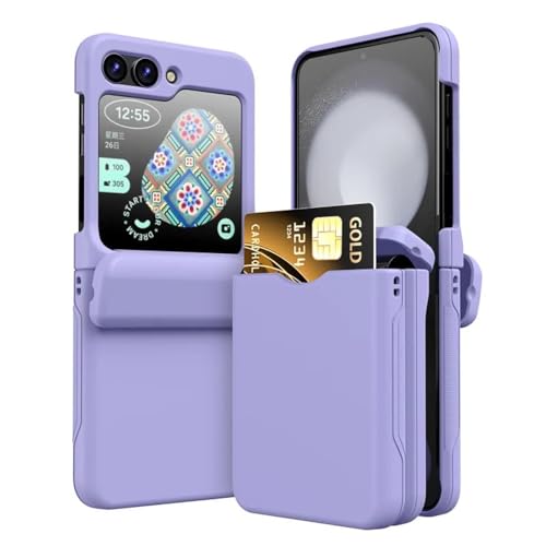 Coque Samsung Galaxy Z Flip 3 avec Porte-Cartes Violet Protection Antichoc