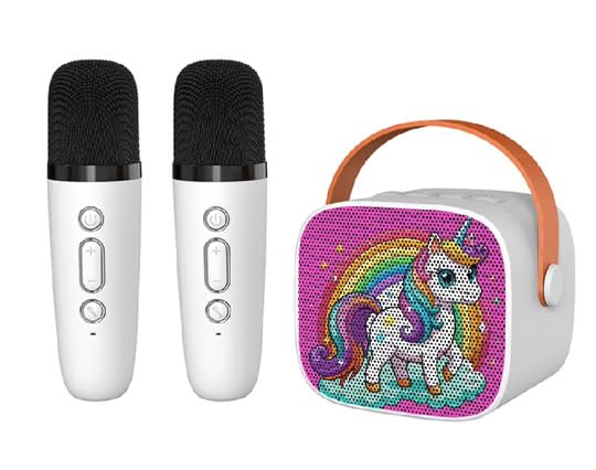 Mini Karaoke Machine for Kids, 2025 TOP Toys Birthday Gifts Ideas for Girls Ages 4, 5, 6, 7, 8, 9, 10, 12+ Years Old, Portable MP3 Player with 2 Wireless Mics for Party