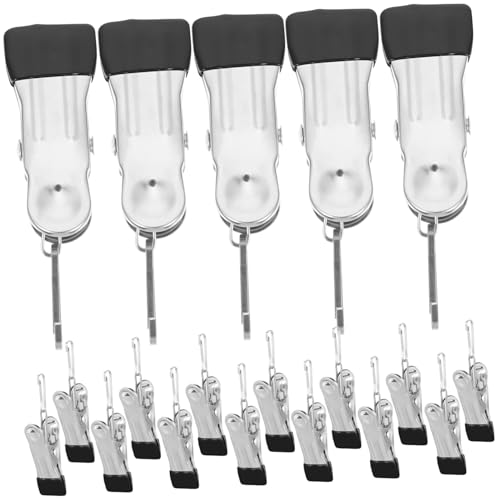 Homoyoyo 20 Piezas Pinzas para Ropa Inoxidable Clips Antideslizantes para Calcetines y Edredones Resistentes y Ligeras para Tender Ropa Exteriores y Hogar