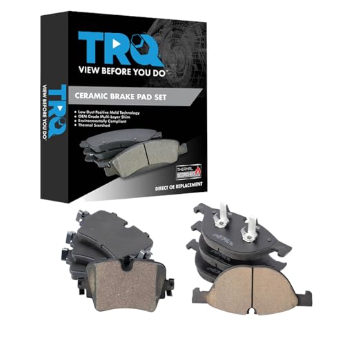 TRQ Brake Pads Ceramic Compatible with 2014-2017 Jaguar F-Type 2016-2019 XJ 2016-2017 XJR 2018-2019 XJR575