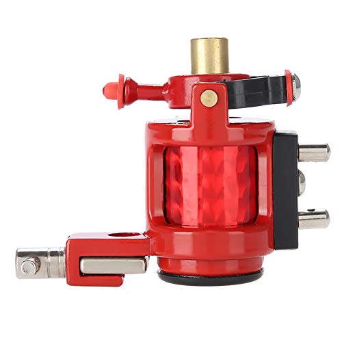 Alloy Rotary Tattoo Machine Strong Motor Gun Liner Shader Coloring Permanent Makeup Tool Tattoo Machine Gun Tattoo Gun(Red)