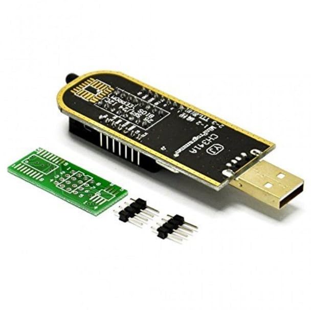 Image of Robocraze USB Programmer CH341A Series Burner Chip 24 EEPROM BIOS Writer 25 SPI Flash Board