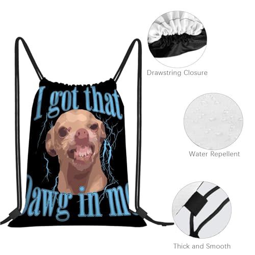 Chihuahua Funny Meme Drawstring Bags For Sports3