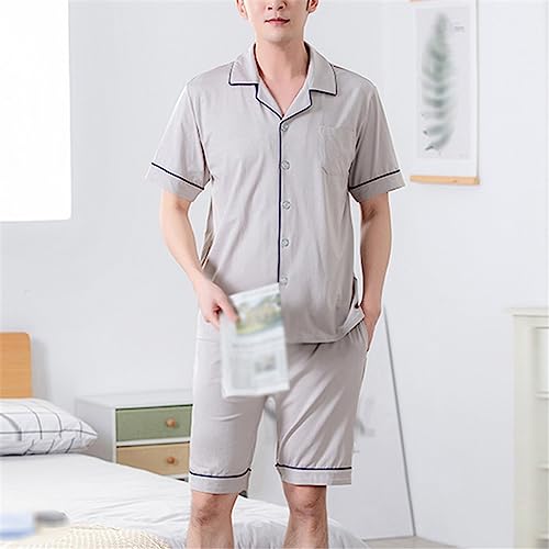 Pyjama à manches courtes pour hommes TXQHD costume ample fin - 2