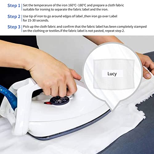 Compatible Fabric Iron-On Clothing Label Tapes Replacement For Brother P Touch Tz Fabric Tape Tze-Fa231 Tze-Fa3 Tze-Fa3R,12Mm 0.47" X 3M, Black/Blue/Red On White, For Ptd210 Ptd400Ad Pt-H100, 3-Pack #TOP2