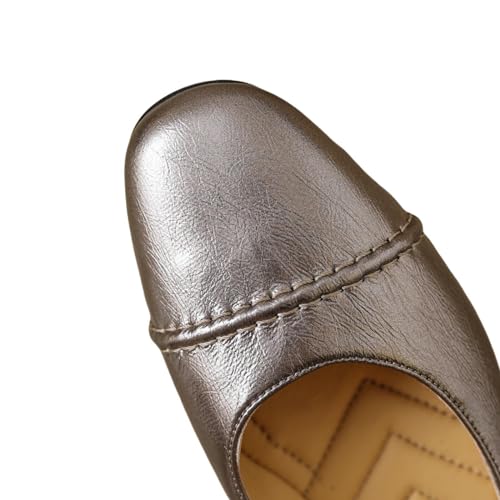 TinaCus Women's Genuine Leather Soft Round Toe Buckle Handmade Dressy Mary Janes Flats2