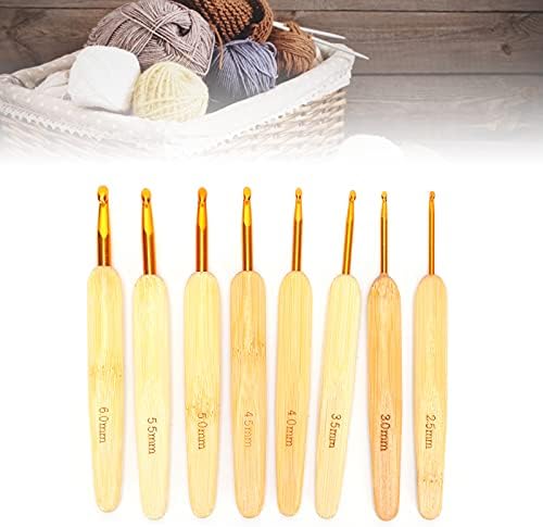 Jeanoko 8pcs Aluminium Oxide Crochet Hooks Set for Sweater Knitting Comfortable Ergonomic Design Suitable for Beginners and Enthusiasts 5.1in Length — view 6