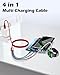 Multi Charging Cable for Apple Watch Charger 4 in 1 USB C Cable Micro iWatch Charger Compatible with iWatch Ultra/Series 10/9/8/7/6/SE2/5/4/3/2& Galaxy Phone-4FT