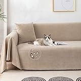 ソファーカバー 撥水加工 犬猫対策 マルチカバー 防水 長方形 大判 ソファーシーツ 2人掛け 3人掛け 北欧風 おしゃれ 犬猫用 傷防止 爪とぎ防止 ブランケット 無地 柔らかい 汚れ防止 キズ防止 滑り止め ズレにくい カーペット 多機能 防塵カバー テーブルクロス テーブルカバー ソファー ソファー保護 マルチクロス シンプル 洗濯可 人気 雑貨 四季通用 カーキ色 180*230CM YKFN
