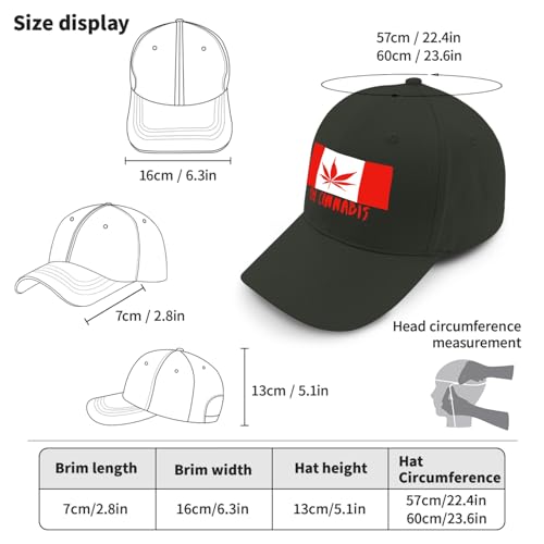 Oh Cannabis Canada Weed Maple Leaf Gras Weed Ganja Hats for Men Sport Hat for Women's Summer Hat Adjustable Visor Hat Blackish Green - Image 4