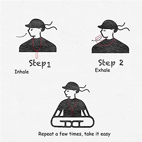 Stress Relief Mindful Necklace, Breathing Necklace, Anxiety Necklace For Meditation, Relaxation, Calming Down, And Reducing Stress, Breathwork Tool #TOP2