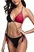 CharmLeaks Women Halter Bikini String 2 Piece Triangle Swimsuit Tie Side Swimwear