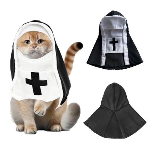Disfraz de monja para perro y gato M