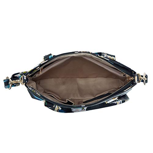 Travelon Addison-Anti-Theft Tote Bag, Midnight Floral #TOP3