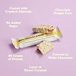 Barebells High Protein and Low Carb Bar, 12 x 55g (1,94 oz) Low Sugar Snack Protein Bar with 20g Protein (White Chocolate Almond)