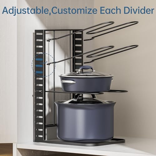 image for ORDORA Pots and Pans Organizer under Cabinet 14.55 Height, Adjustable 