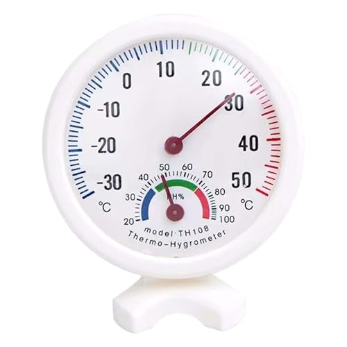 Mini Hygrometer, 2 in 1 Wireless Indoor Thermometer and Humidity, Standing/Hanging Analog Hygrometer, No Battery Needed Portable Thermometer for Car Home Office Greenhouse Car Thermometer Portable Th