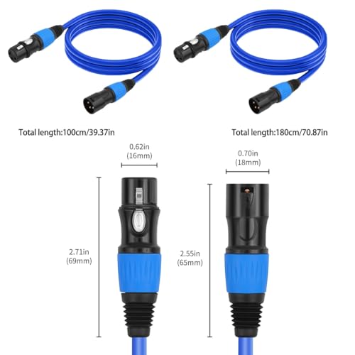 Câble microphone symétrique XLR lot de 5 pour studio et sonorisation live - 2