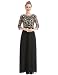 MANER Women Chiffon Beaded Sequin 3/4 Sleeve Long Gowns Prom Evening Bridesmaid Dress
