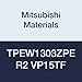 Mitsubishi Materials TPEW1303ZPER2 VP15TF Carbide Milling Insert, Coated, Class M, Round Honing, Triangular, 0.313" IC, 0.125" Thick (Pack of 10)