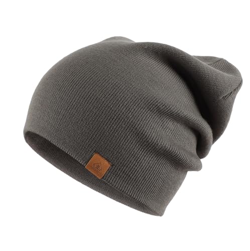 Image of Home Prefer Mens Winter Hats Acrylic Knit Cuff Beanie Cap Warm Womens Beanie Hat