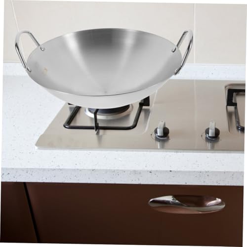 Sartén de acero inoxidable con doble asa y diseño wok miniatura 4