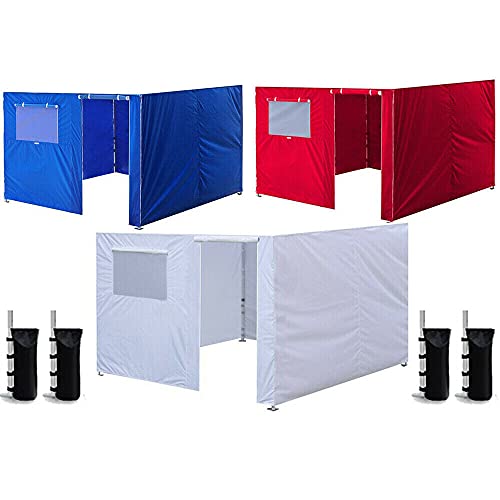 HaiMa - Juego de 10 cremalleras laterales de 10 x 10 pulgadas para Ez Up Canopy Gazebo Tent – Azul