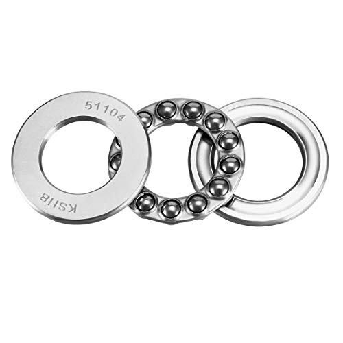 uxcell 51104 Thrust Ball Bearings 20mm x 35mm x 10mm Chrome Steel ABEC3 Single Row Roller