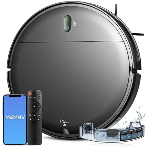 MAMNV Robot Vacuum and Mop,2 in 1 for Carpet & Hard Floor,Robotic Vacuum Cleaner with Alexa/Voice/App,Powerful & Quiet for Pet Hair,Slim 2.87",Self-Charging & Zigzag Path Cleaning