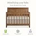 évolur Oakley 5-in-1 Convertible Full-Size Baby Crib in Hickory, GreenGuard Gold & JPMA, 3 Mattress Heights, Converts to Toddler, Day & Full-Size Bed, 3 Mattress Heights Safe Stylish Nursery