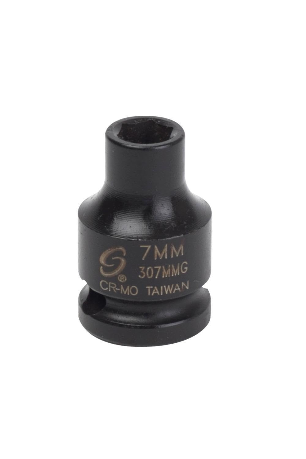Sunex Black 307Mmg 3/8-Inch Drive 7-Mm Magnetic Impact Socket