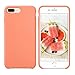SURPHY Silicone Case Compatible for iPhone 8 iPhone 7 Case, Soft Liquid Silicone Slim Rubber Protective Phone Case Cover (with Microfiber Lining) for iPhone 7 iPhone 8 4.7", Peach