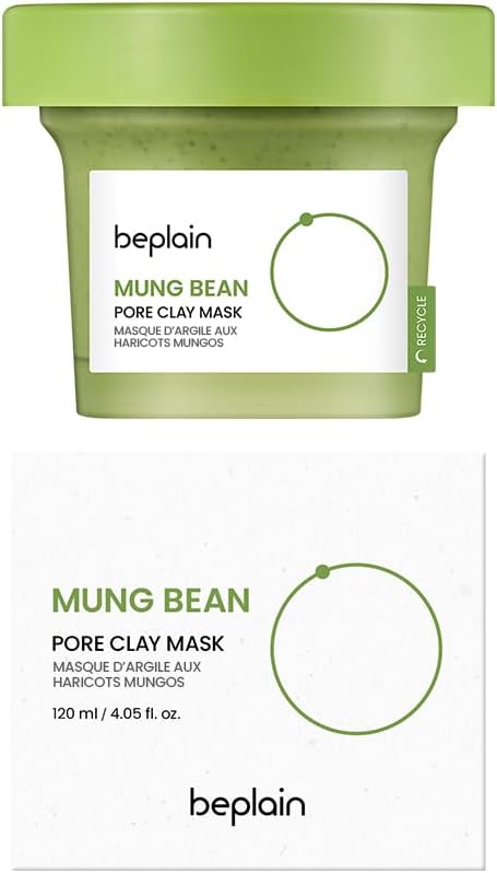 Amazon.com : beplain Mung Bean Pore Clay mask (4.05 fl oz, 120ml ...