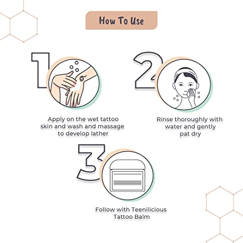 Teenilicious Tattoo Wash For Men & Women | Sulphate Free | Non Drying & Irritating | Free Form Silicones, Paraben & Paba - 200ml - Image 5