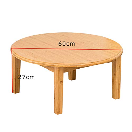 Table d'appoint de canapé ronde bois compacte pliable pour vaisselle - 7
