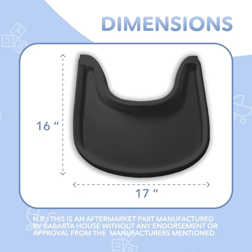 Image of High Chair Table Compatible with Stokke Tripp Trapp Chair with Powerful Smooth Suction Surface, Glossy Black- BPA Free, Easy to Clean and Assemble