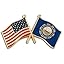 New Hampshire and USA Gold-Colored Plated