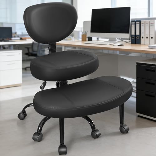 Catálogo para Comprar On-line Sillas ergonómicas de rodillas disponible en línea. 45 BestEra - Silla de oficina con patas cruzadas con ruedas, silla ergonómica para arrodillarse con soporte lumbar y altura ajustable para meditación, computadora para TDAH y yoga