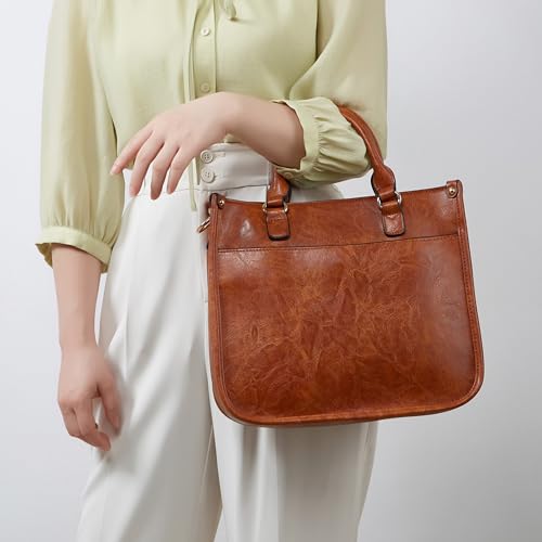 Bolso bandolera Tote para mujer con asa superior de PU miniatura 3