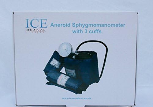 ICE Medical Aneroid Blood Pressure Monitor Kit - Sphygmomanometer 3 Cuffs Included