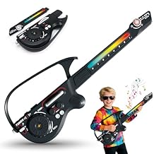 Electric Musical Guitar for Kids Stringless Multifunctional Guitars with DJ Turntable and Lights Music Instrument Toys for Toddler Ages 3 4 5 6 7 8 9+