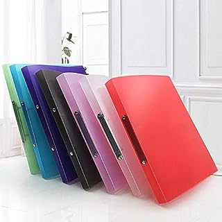 Mingzhu A4 Ring Binder Colorured Transparent Loose-Leaf Paper File Folder Storage Supply Random Delivery
