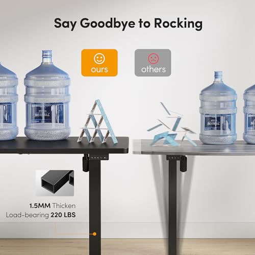 Image of CubiCubi L Shaped Standing Desk Adjustable Height, Electric Corner Desk, Sit Stand Home Office Desk with Splice Board