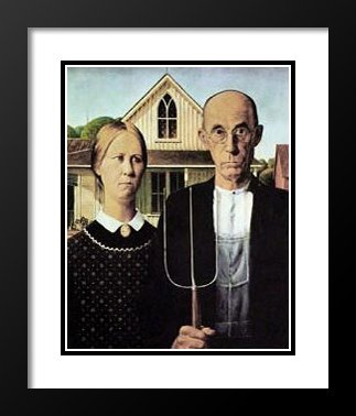 Amazon.com: Grant Wood Framed and Double Matted Art Print 20x23