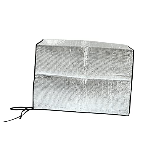 Gatuida cubierta de aire acondicionado lámina de aislamiento papel de aluminio cubierta aire acondicionado protección solar cubierta protectora del aire acondicionado Silver