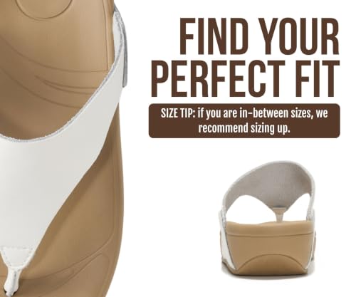 Image of Project Cloud Genuine Leather Women's Sandals - Thong Flip Flops with Plush Soft Insole, Arch Support & Non Slip Outsole - Comfortable Beach & Summer Slides