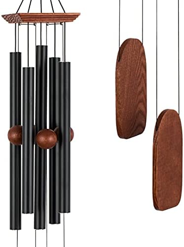 Wind Chimes Large Deep Tone,36'' Wooden Memorial Wind Chimes for Outside,Sympathy Bereavement Wind Chimes in Memory of Mother/Xmas,Unique Chimes Gift for Loved One,Hanging Chimes Indoor/Garden Décor